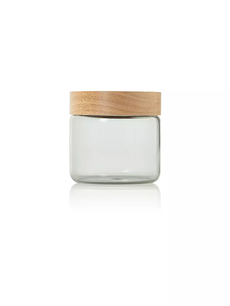 AD HOC | Barattolo per alimenti 500ml PURE JAR Vetro/Grigio/Acacia | Grigio chiaro