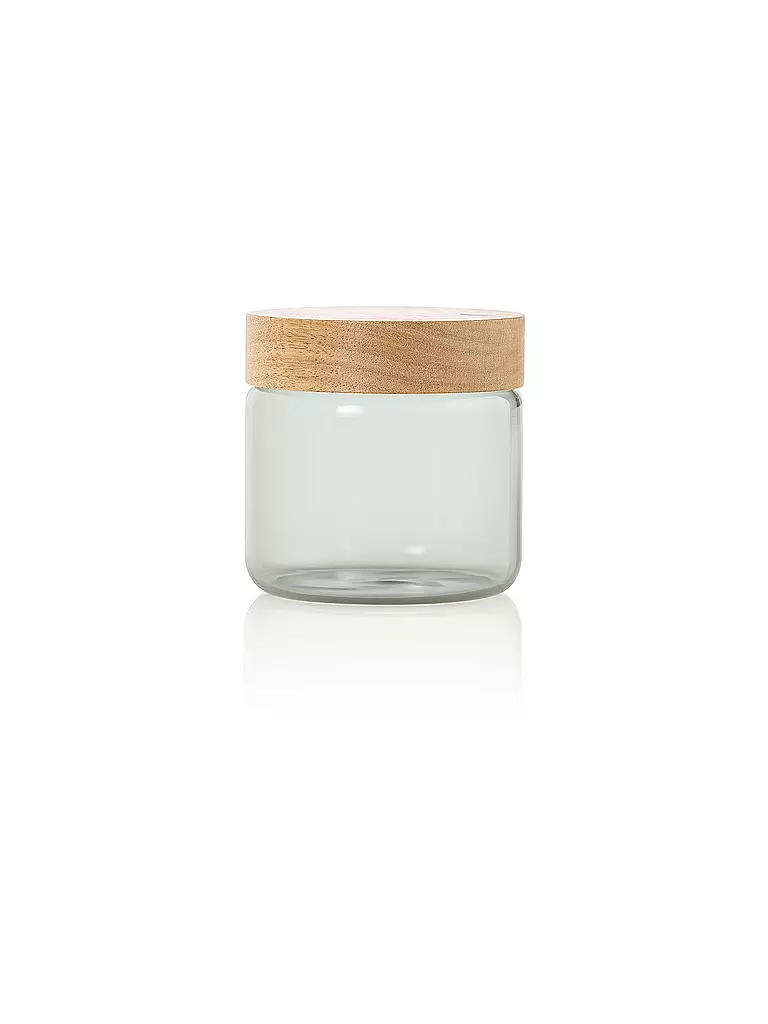 AD HOC | Barattolo per alimenti 500ml PURE JAR Vetro/Grigio/Acacia | Grigio chiaro