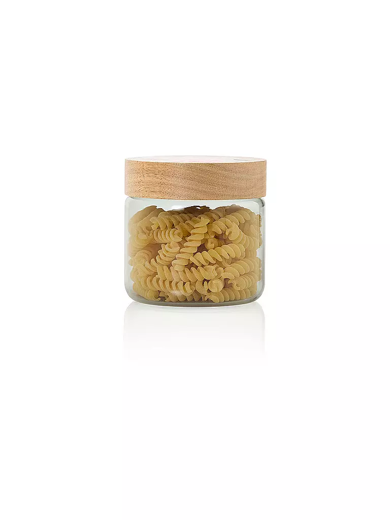 AD HOC | Barattolo per alimenti 500ml PURE JAR Vetro/Grigio/Acacia | 