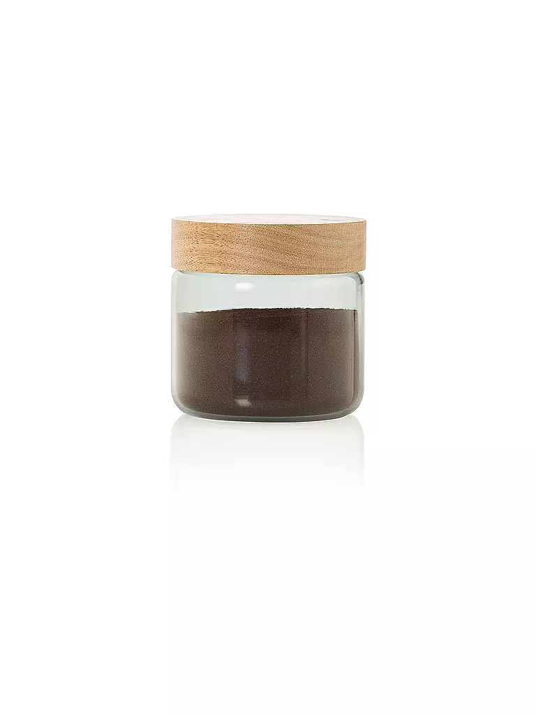 AD HOC | Barattolo per alimenti 500ml PURE JAR Vetro/Grigio/Acacia | 