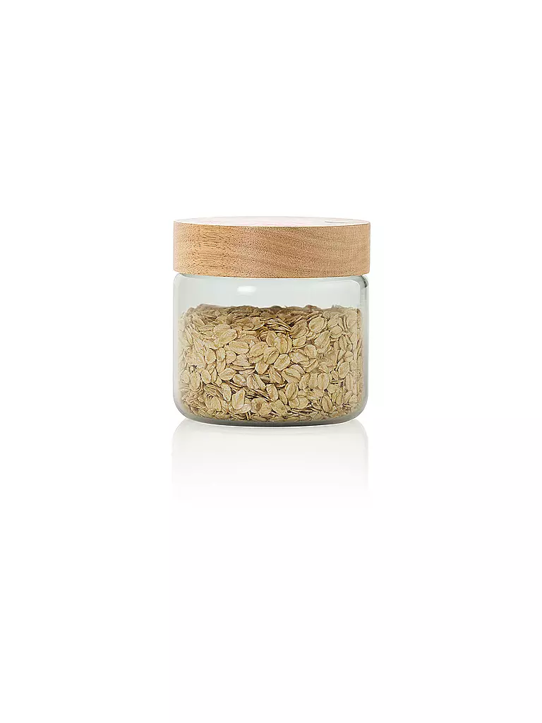 AD HOC | Barattolo per alimenti 500ml PURE JAR Vetro/Grigio/Acacia | 