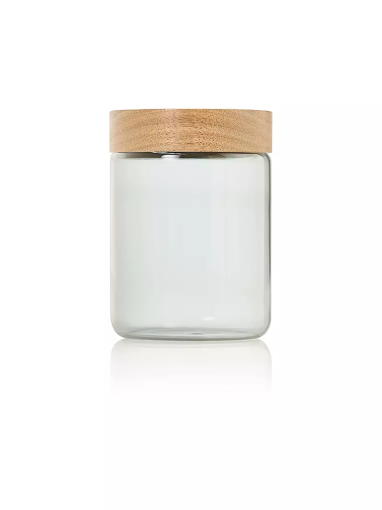 AD HOC | Contenitore per alimenti 800ml PURE JAR Vetro/Grigio/Acacia | Grigio chiaro
