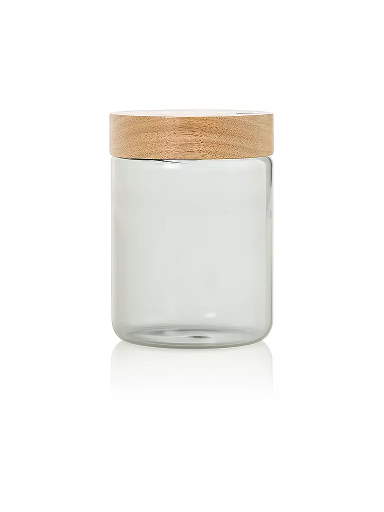 AD HOC | Contenitore per alimenti 800ml PURE JAR Vetro/Grigio/Acacia | 