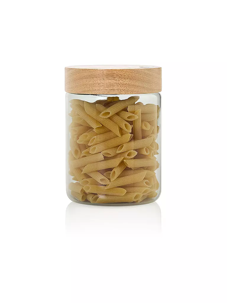 AD HOC | Contenitore per alimenti 800ml PURE JAR Vetro/Grigio/Acacia | 