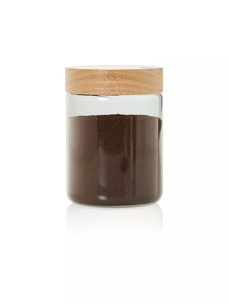 AD HOC | Contenitore per alimenti 800ml PURE JAR Vetro/Grigio/Acacia | 