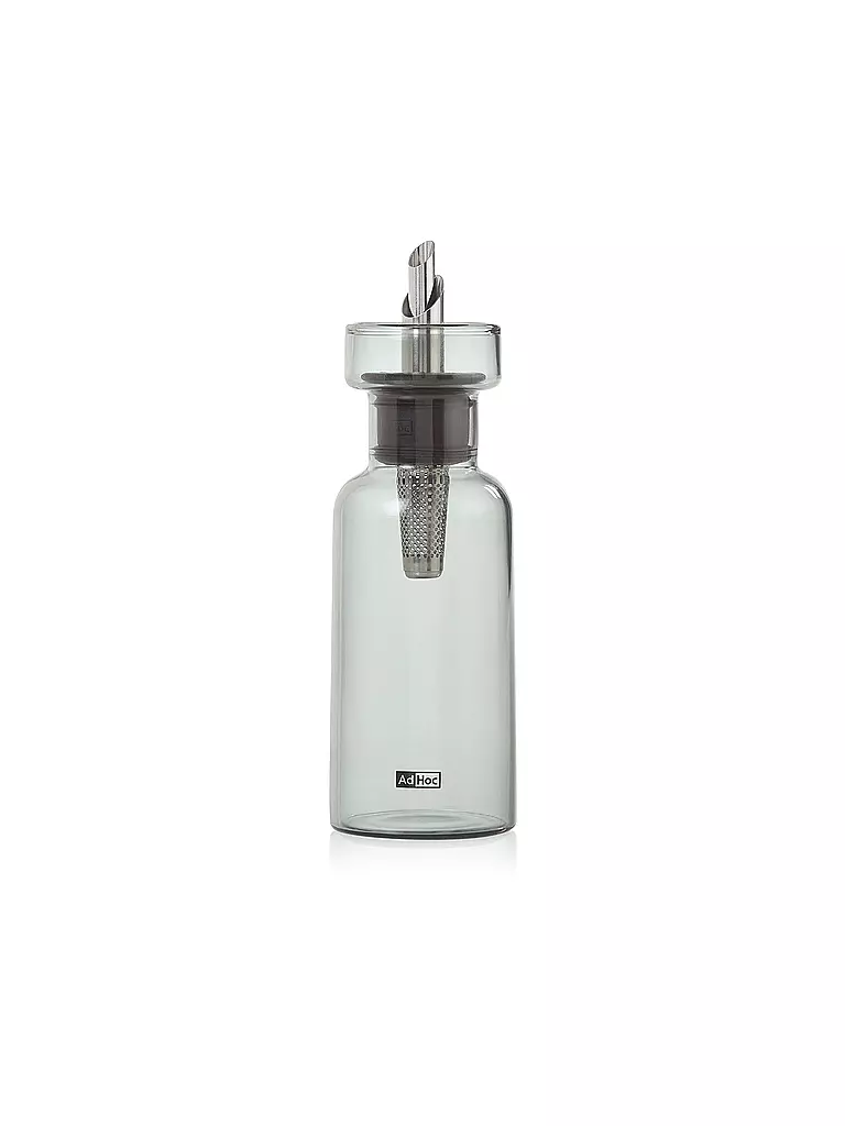 AD HOC | Dosatore per aceto o olio AROMA POUR 120ml Grigio/Vetro/Acciaio inox | Grigio chiaro
