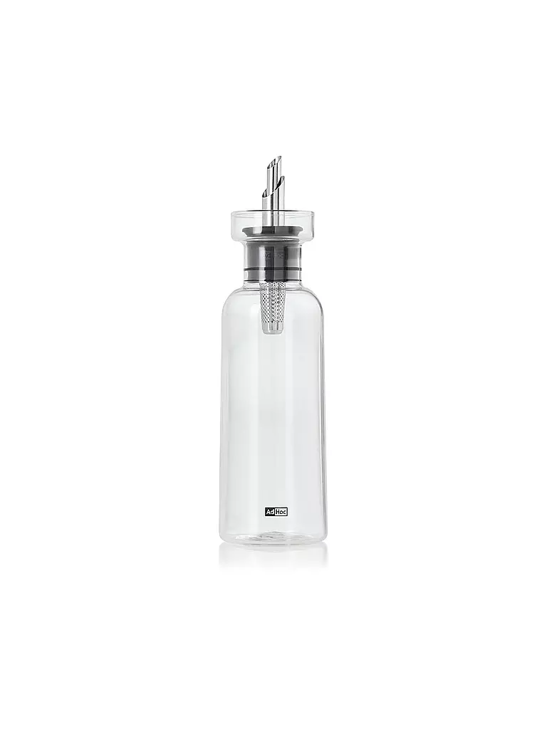 AD HOC | Dosatore per aceto o olio AROMA POUR 300 ml vetro / acciaio inox | Trasparente
