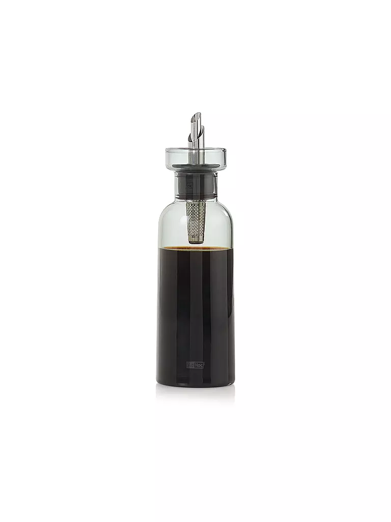 AD HOC | Dosatore per aceto o olio AROMA POUR 300ml vetro / acciaio inox | Grigio chiaro