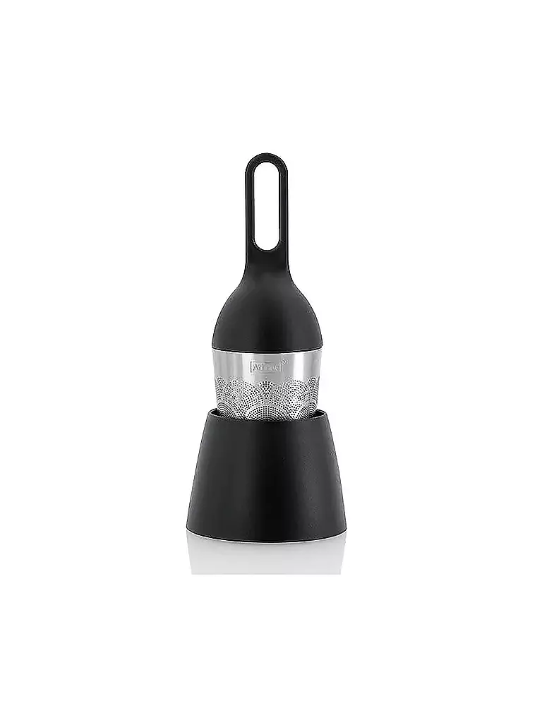AD HOC | Filtro da tè galleggiante Floatea Fusion in acciaio inox nero 12,4 cm | Argento