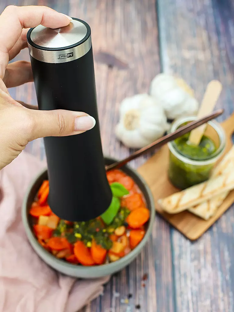 AD HOC | Macina sale/pepe elettrico 19 cm nero | 