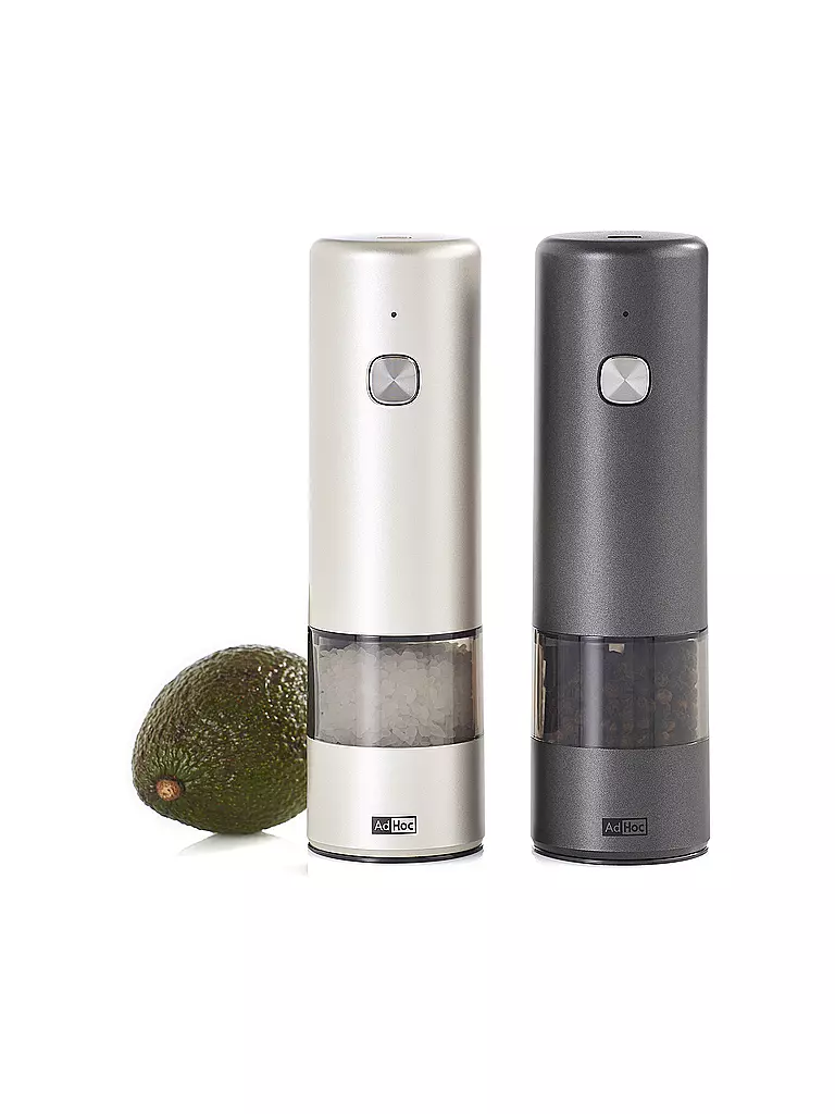 AD HOC | Macinasale e pepe elettrico MILL17cm grigio scuro e chiaro | Grigio