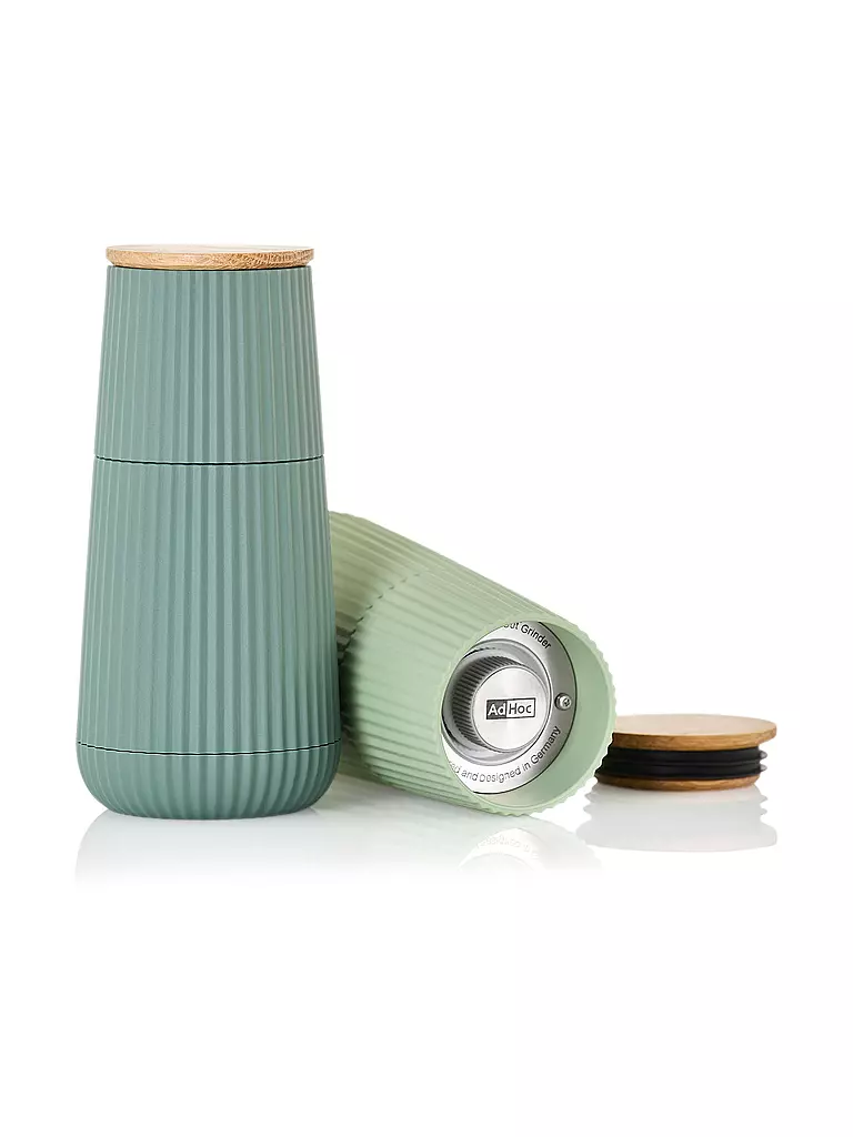 AD HOC | Set di 2 macina sale/pepe SCAPE 12 cm verde chiaro e scuro | 