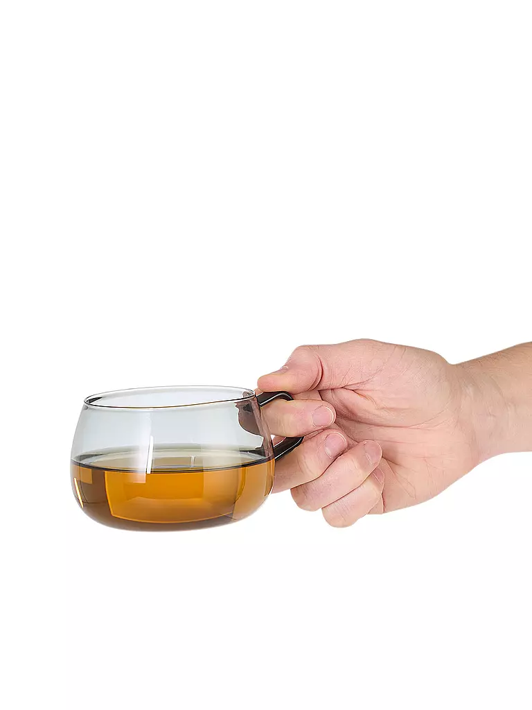 AD HOC | Set di 2 tazze da tè YUNA 400ml vetro / grigio |