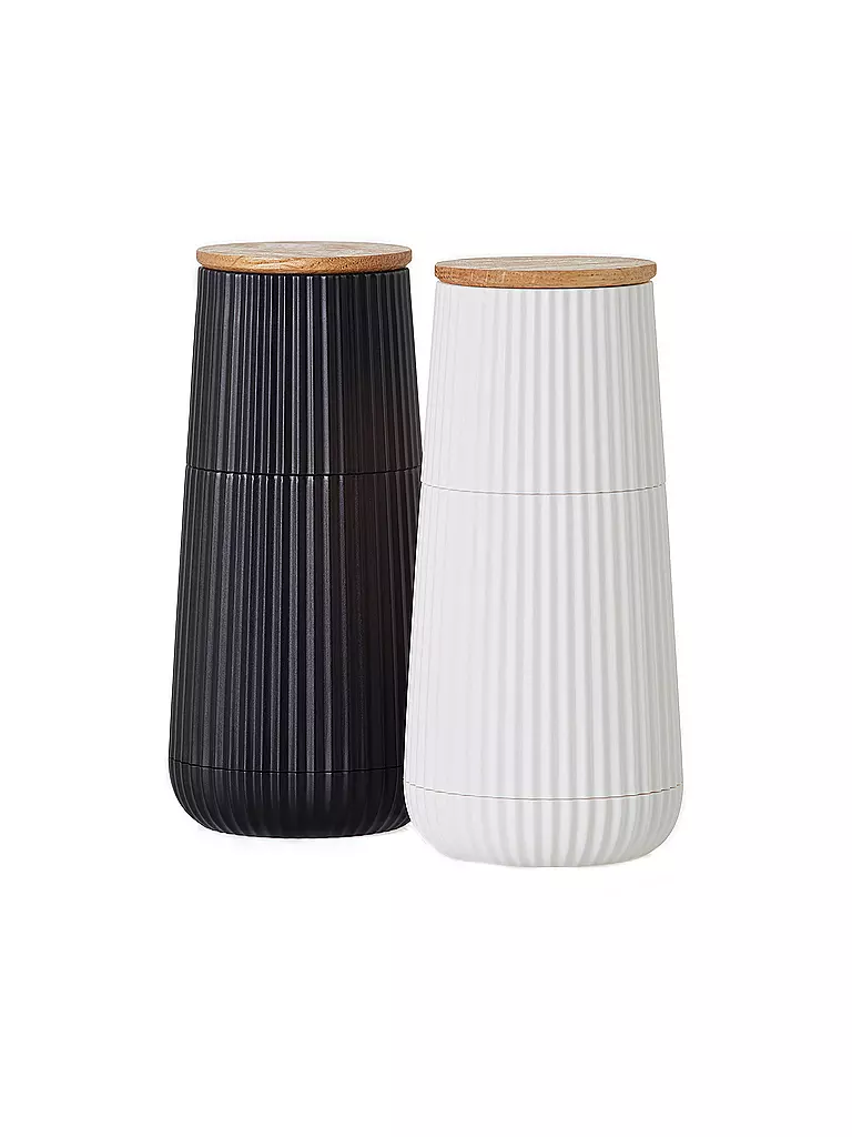 AD HOC | Set di macina sale e pepe 2 pezzi 12cm SCAPE Nero / Bianco | Bianco