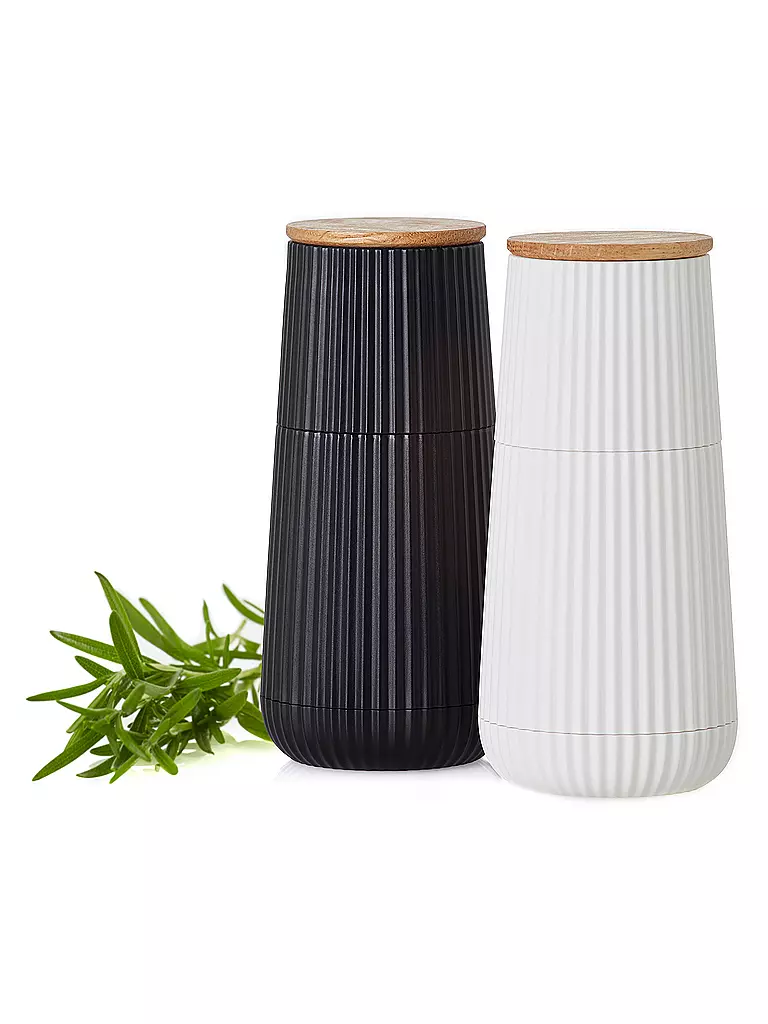 AD HOC | Set di macina sale e pepe 2 pezzi 12cm SCAPE Nero / Bianco | Bianco