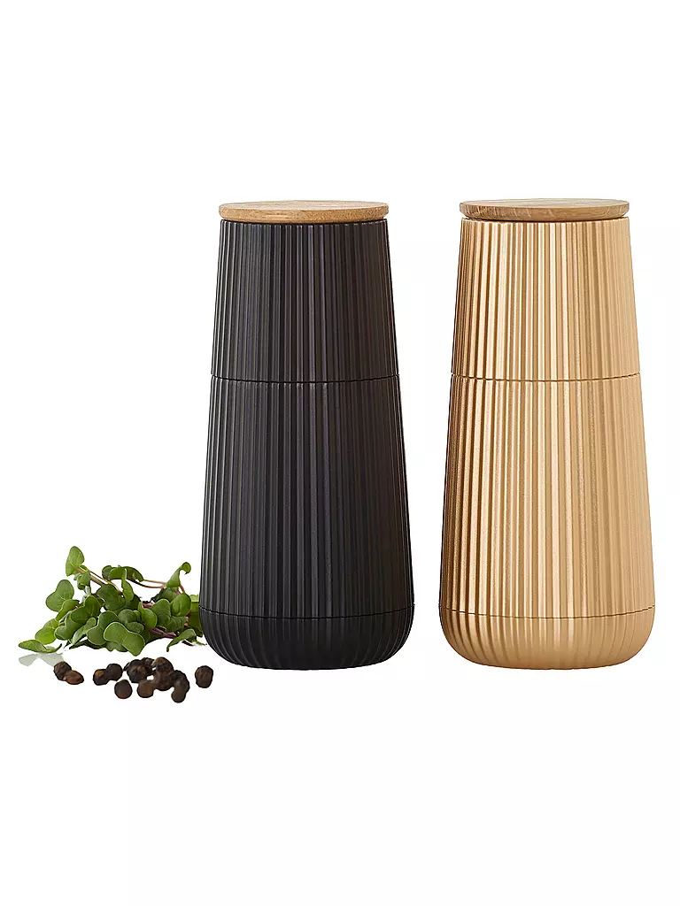 AD HOC | Set di macinapepe e macinasale SCAPE 12cm Nero + Oro | Oro