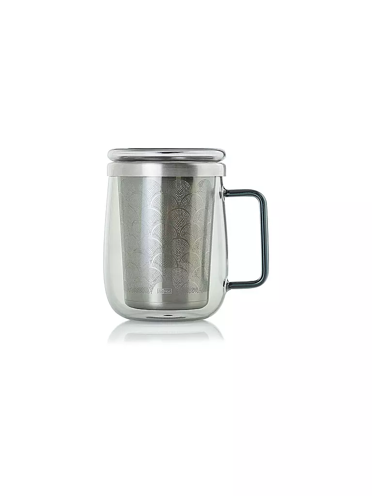 AD HOC | Tazza da tè con filtro YUNA 560ml vetro / grigio | Grigio