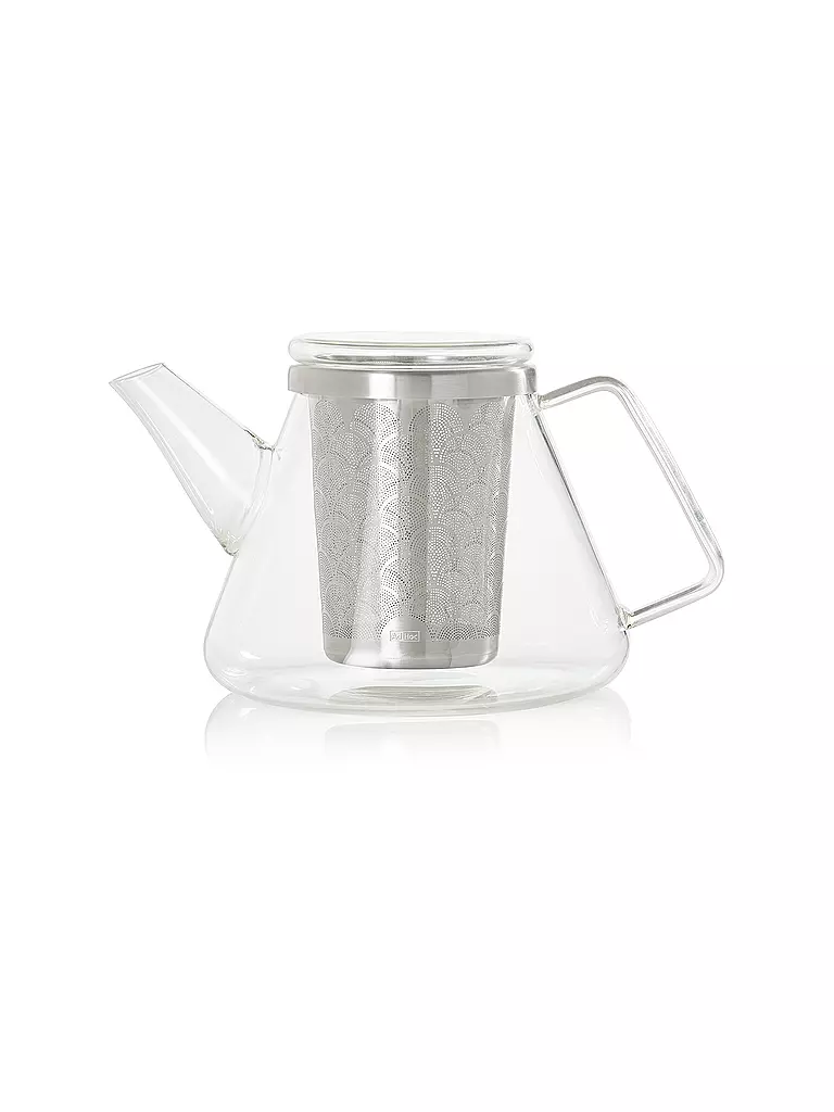 AD HOC | Teiera Fusion 1L vetro/acciaio inox | Trasparente