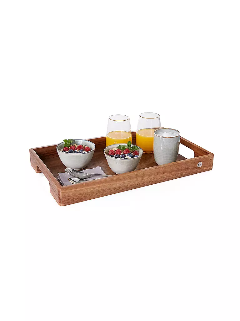 AD HOC | Vassoio da portata SERVE 50x30cm Acacia / Noce | Marrone