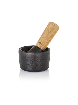 ADHOC | Mortaio CAMO 8cm ghisa / acacia