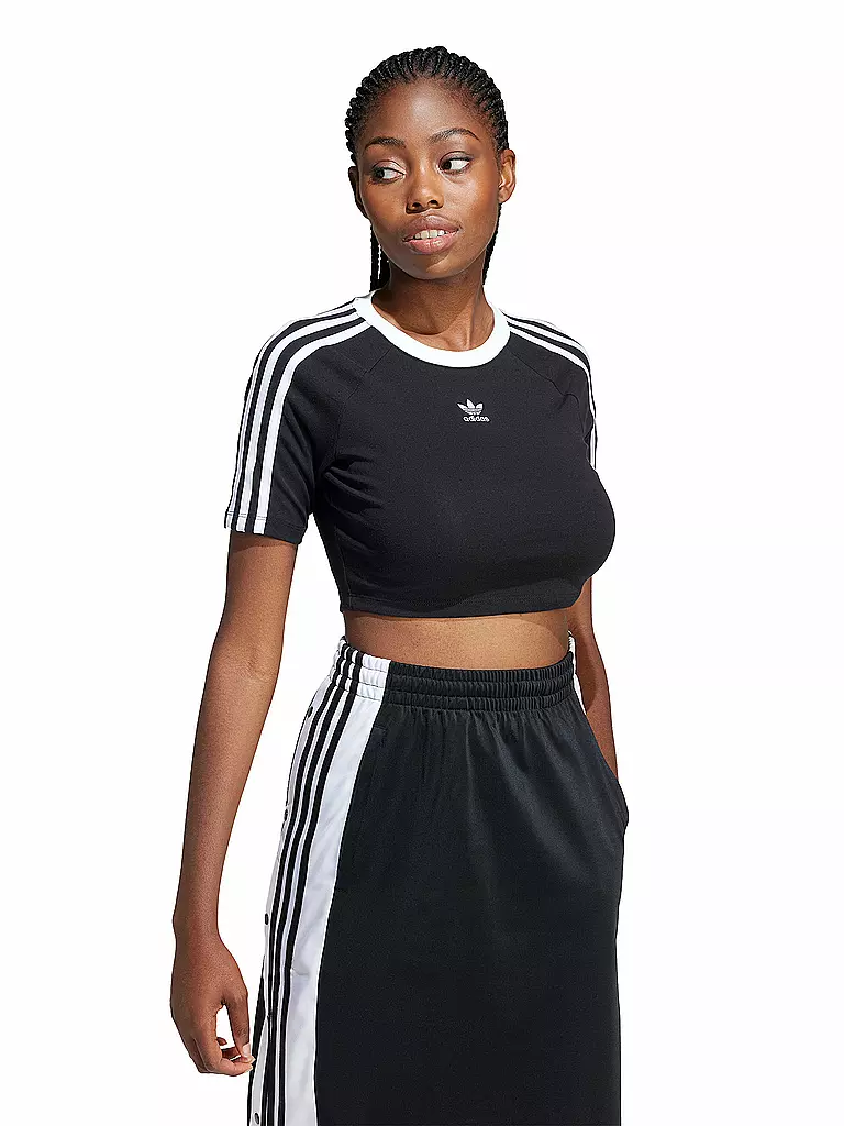 ADIDAS ORIGINALS | T-shirt cropped fit 3 S BABY TEE | Nero