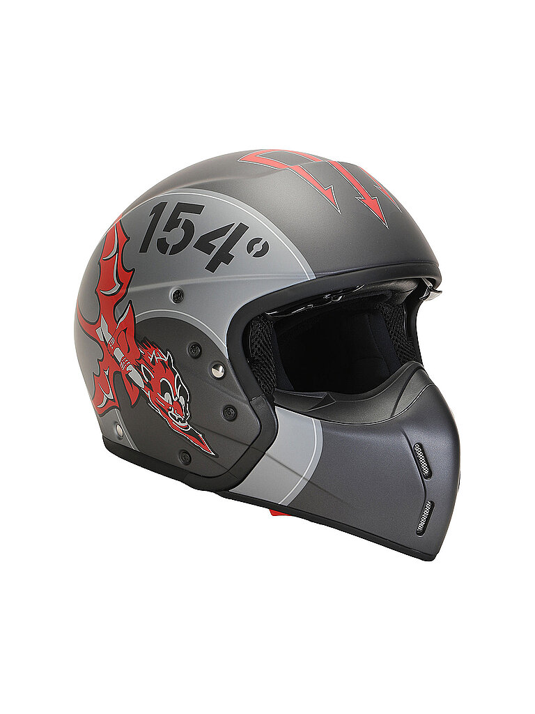 Casco da moto in carbonio Grigio Scuro grigio