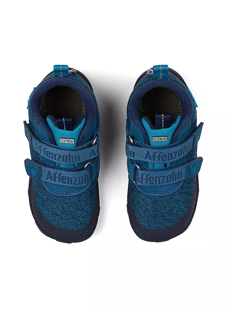 AFFENZAHN | Kinder Barfußschuhe - Übergangsschuh KNIT HAPPY Bär | Blu scuro
