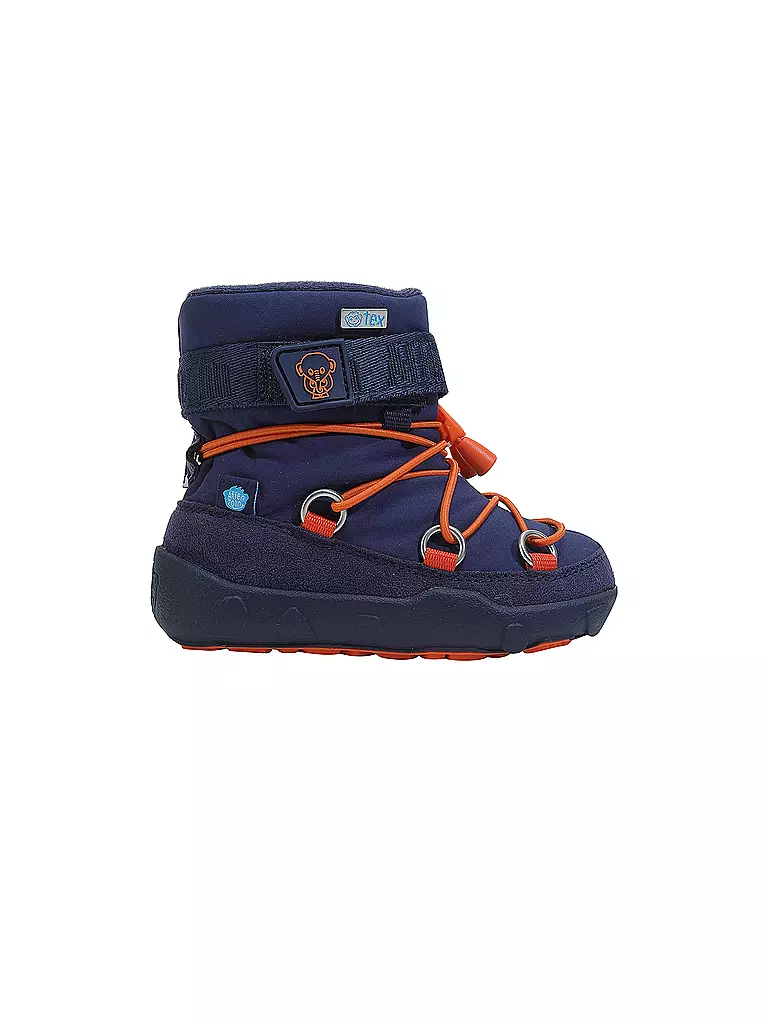 AFFENZAHN | Kinder Barfußschuhe -  Stiefel SNOWY ELEFANT | Blu