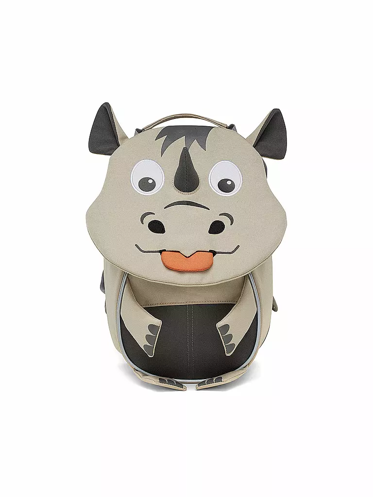 AFFENZAHN | Kinder Rucksack Kleine Freunde - Nashorn | Grigio