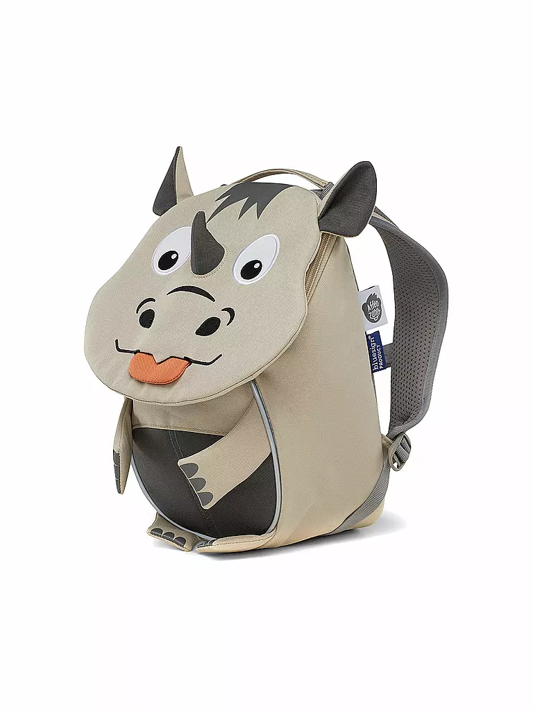AFFENZAHN | Kinder Rucksack Kleine Freunde - Nashorn | Grigio
