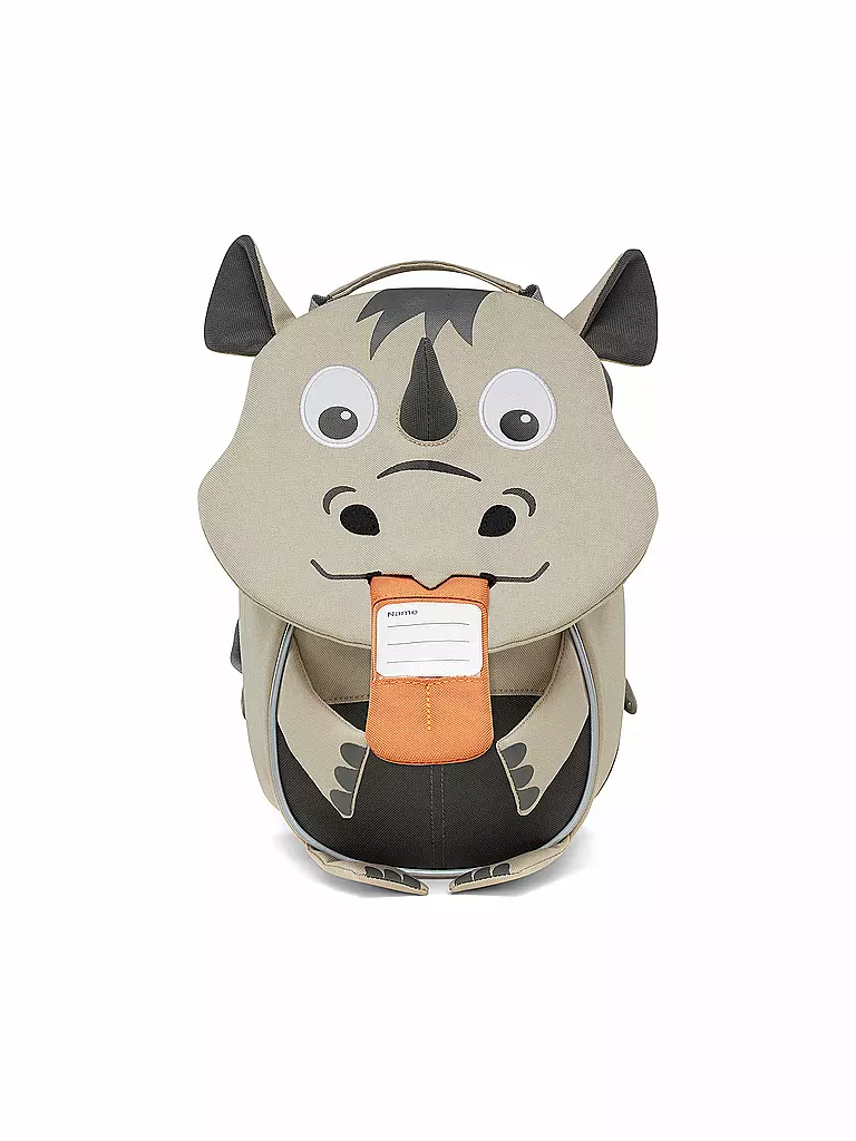 AFFENZAHN | Kinder Rucksack Kleine Freunde - Nashorn | Grigio