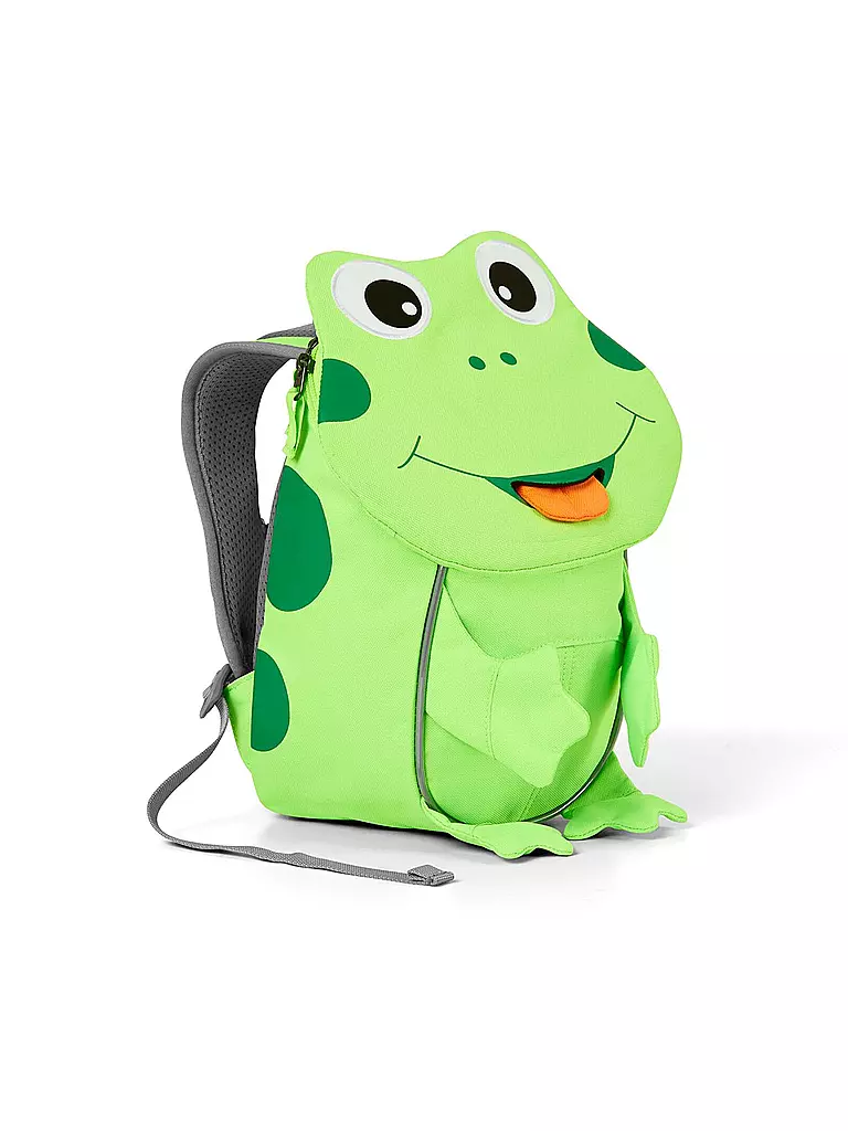 AFFENZAHN | Kinder Rucksack Kleine Freunde Neon - Frosch | Verde