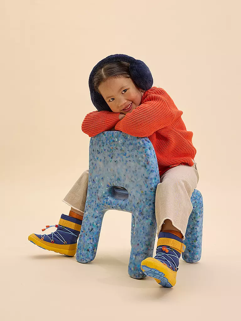 AFFENZAHN | Kinder Winterstiefel  VEGAN SNOWY Tukan | Blu scuro