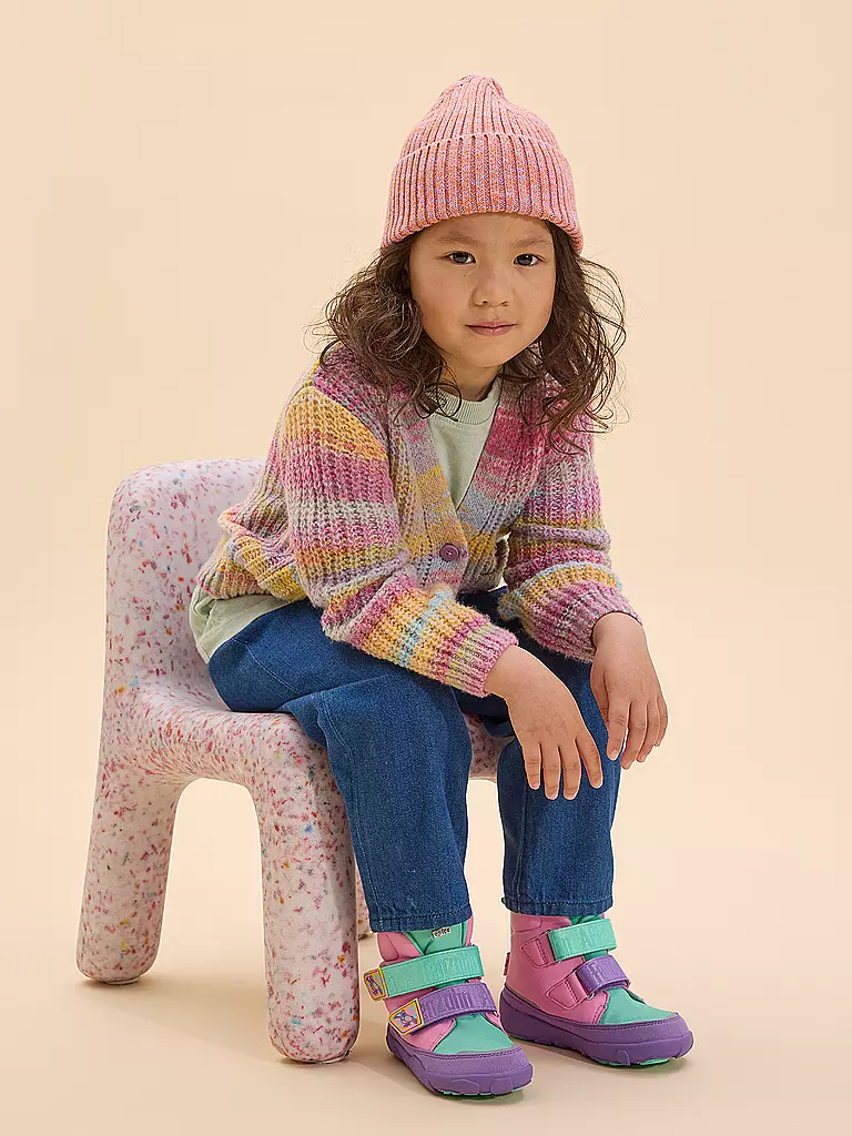 AFFENZAHN | Kinder Winterstiefel VEGAN COMFY Kreativ Tukan | Rosa
