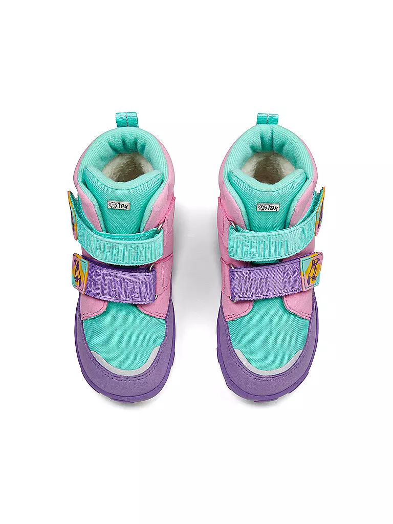 AFFENZAHN | Kinder Winterstiefel VEGAN COMFY Kreativ Tukan | Rosa