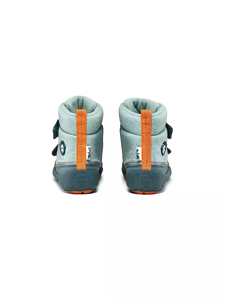 AFFENZAHN | Kinder Winterstiefel WOLLE COMFY Hase | Blu chiaro