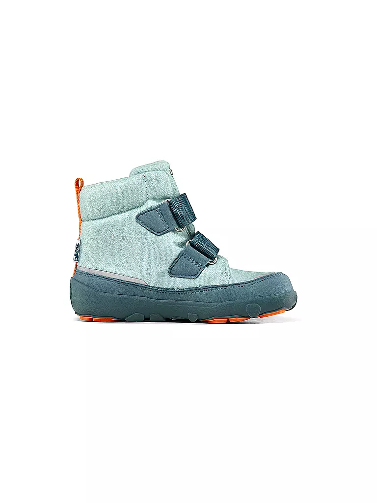 AFFENZAHN | Kinder Winterstiefel WOLLE COMFY Hase | Blu chiaro