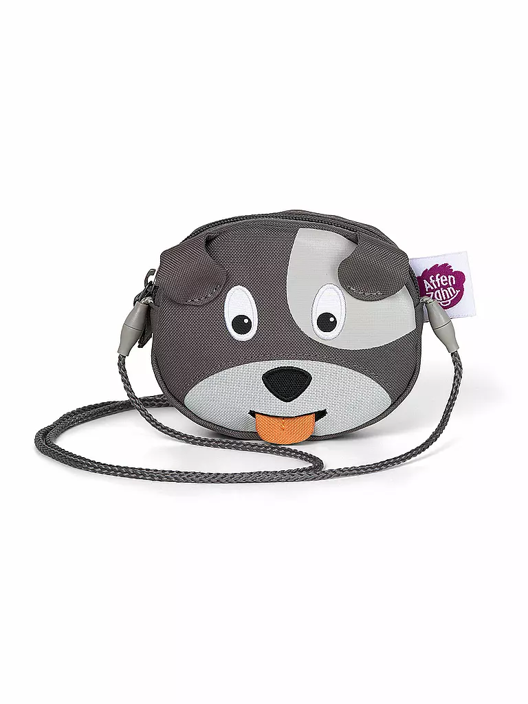 AFFENZAHN | Portamonete per bambini "Hugo Hund" | Grigio