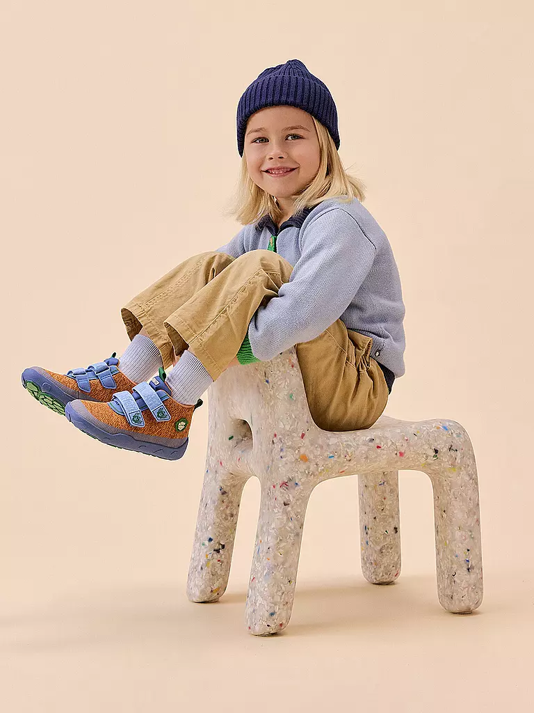 AFFENZAHN | Scarpe a piedi nudi per bambini - Scarpe di transizione KNIT HAPPY Uccello del Paradiso | Marrone