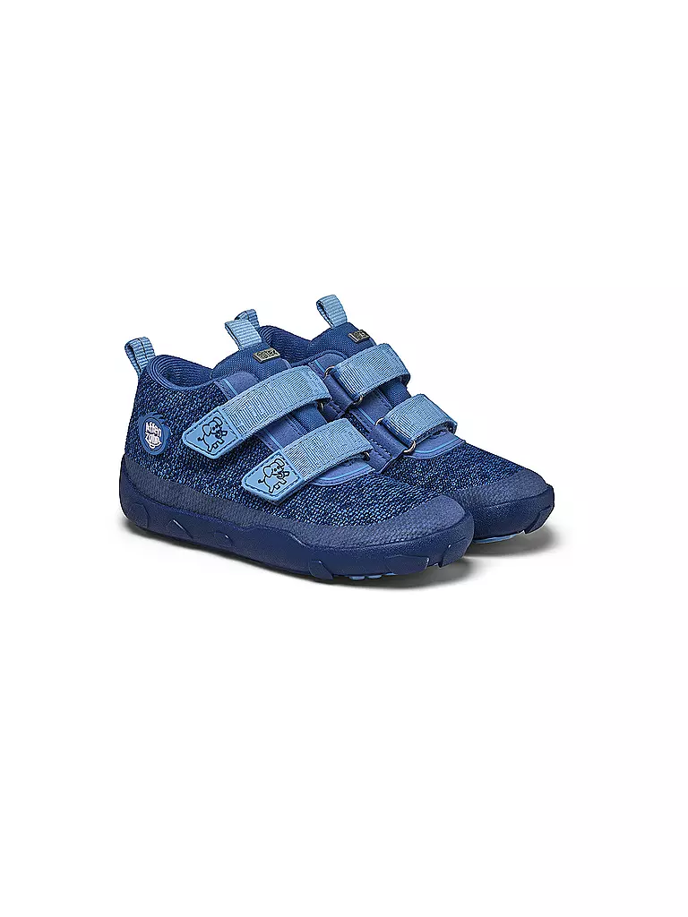 AFFENZAHN | Scarpe barefoot per bambini - Scarpe di transizione KNIT HAPPY Elefante | Blu scuro