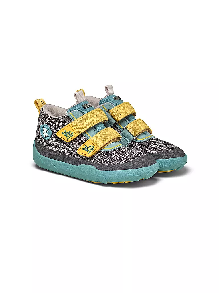 AFFENZAHN | Scarpe barefoot per bambini - Scarpe di transizione KNIT HAPPY Rinoceronte | Petrolio