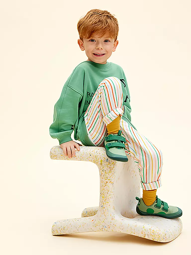 AFFENZAHN | Sneaker da bambino a piedi nudi COTTON LUCKY Frosch | Verde