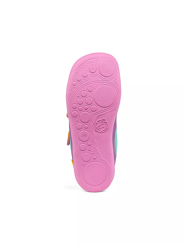 AFFENZAHN | Sneaker da bambino/a a piedi nudi COTTON LUCKY Tucano creativo | Lilla