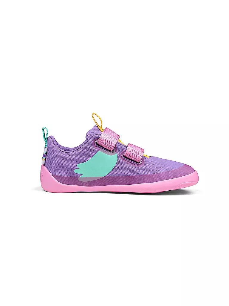 AFFENZAHN | Sneaker da bambino/a a piedi nudi COTTON LUCKY Tucano creativo | Lilla