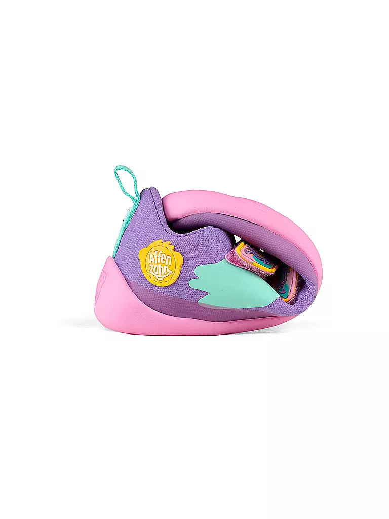 AFFENZAHN | Sneaker da bambino/a a piedi nudi COTTON LUCKY Tucano creativo | Lilla