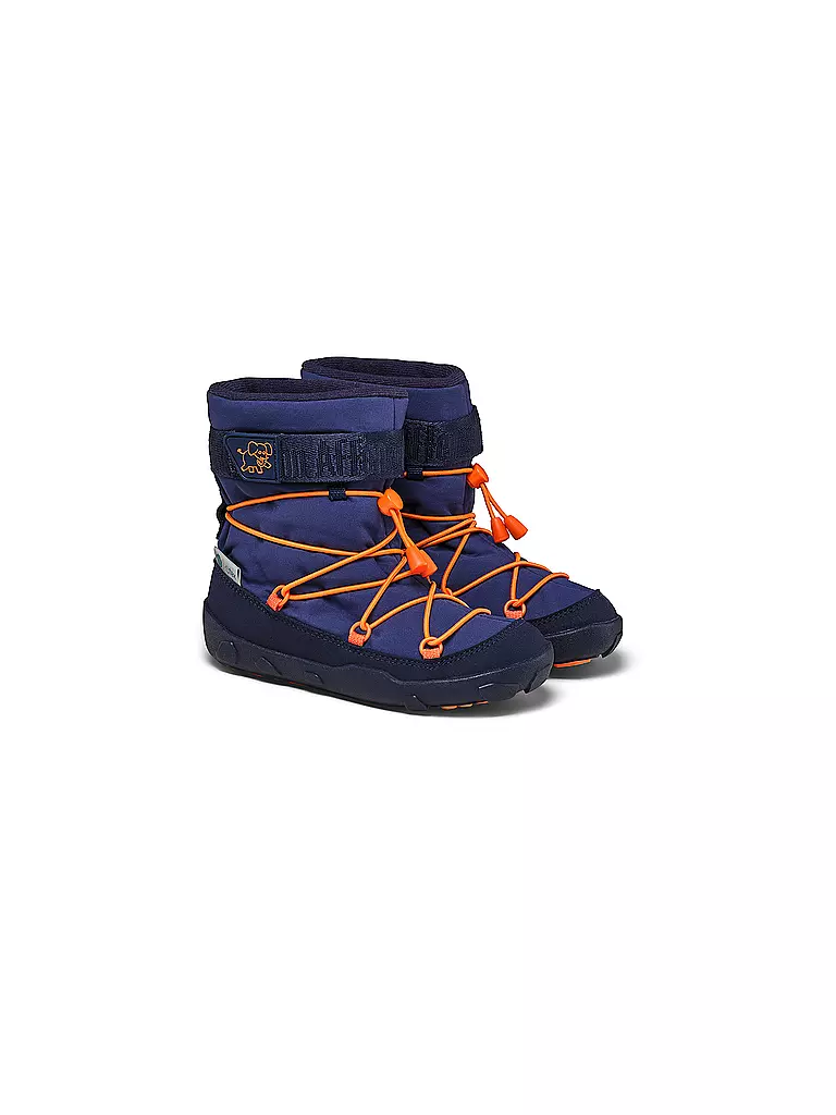 AFFENZAHN | Stivali invernali per bambini VEGAN SNOWY Elefante | Blu scuro