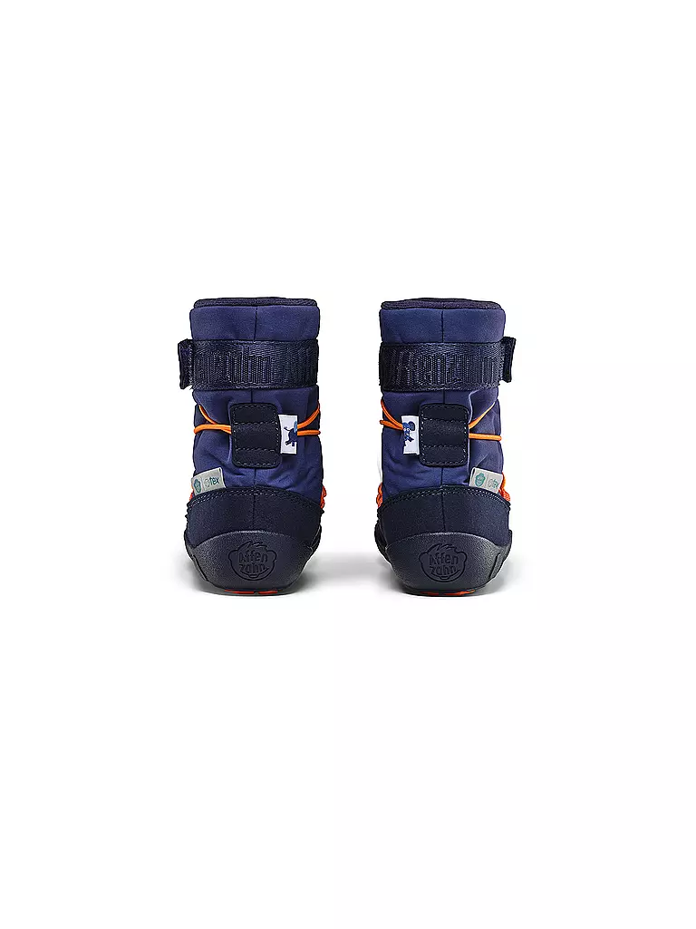 AFFENZAHN | Stivali invernali per bambini VEGAN SNOWY Elefante | Blu scuro