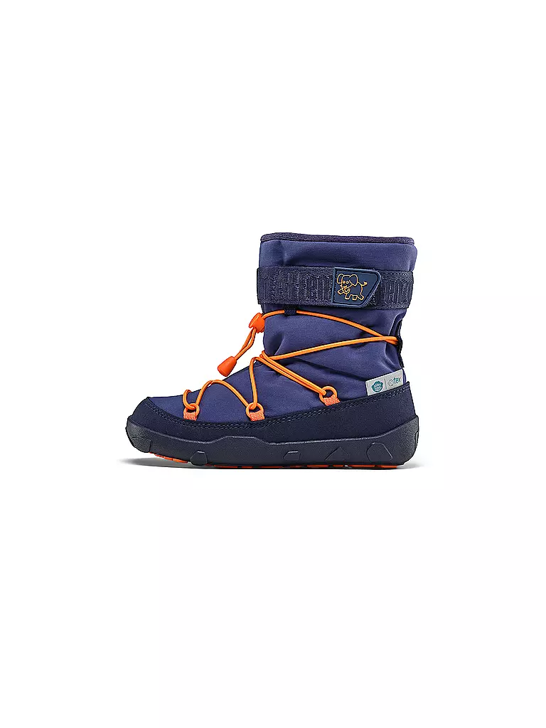 AFFENZAHN | Stivali invernali per bambini VEGAN SNOWY Elefante | Blu scuro