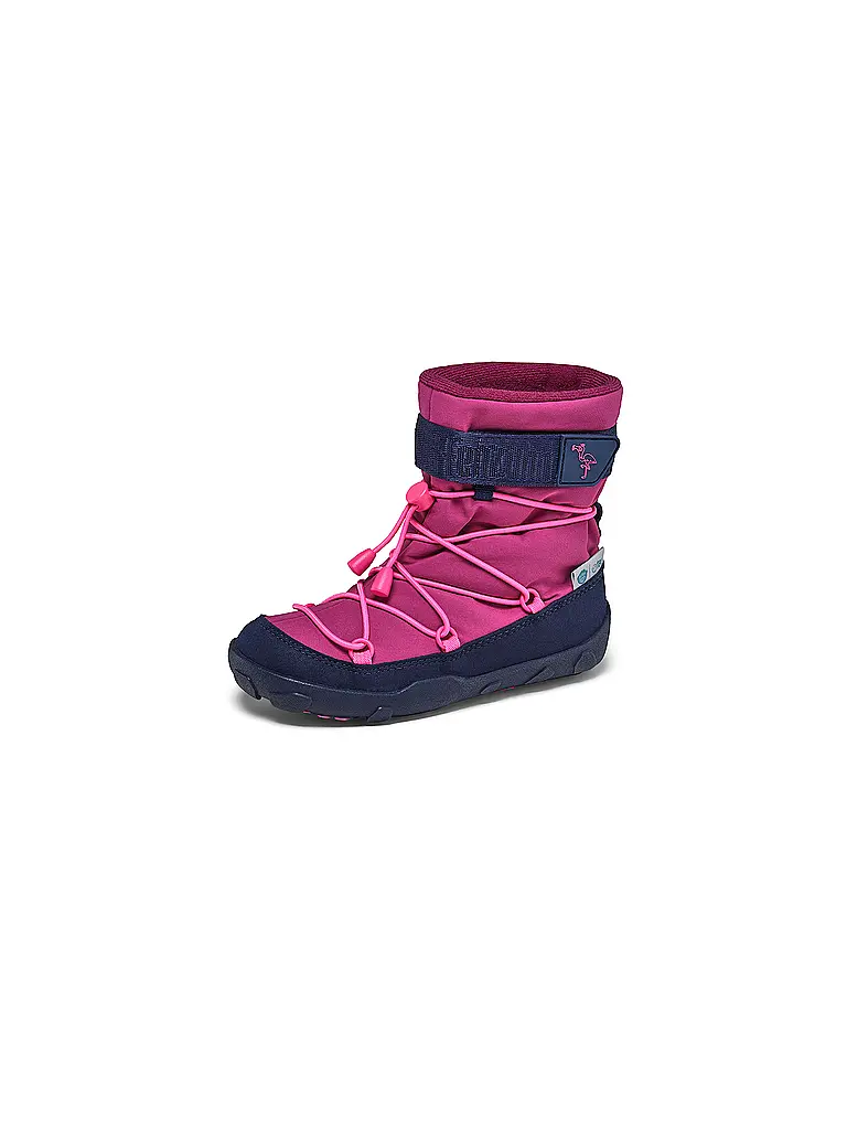 AFFENZAHN | Stivali invernali per bambini VEGAN SNOWY Flamingo | Rosso scuro