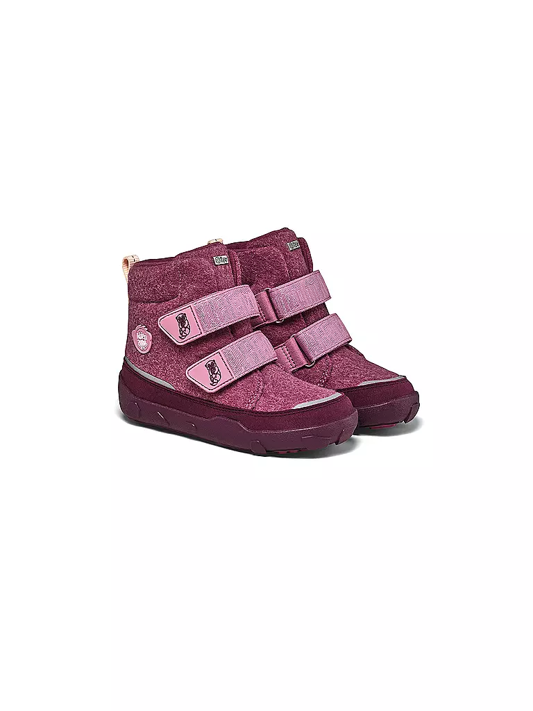 AFFENZAHN | Stivali per bambini LANA COMODI Lontra | Rosso scuro